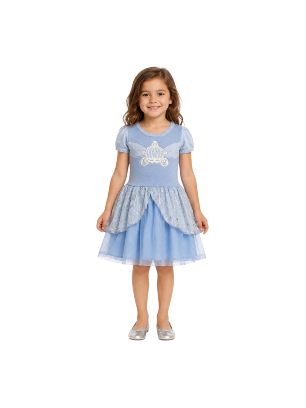 Disney Princess Cinderella Carriage Blue Dress Girls Size 5T
